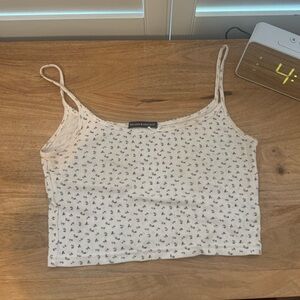 cropped floral tank (brandy melville)
